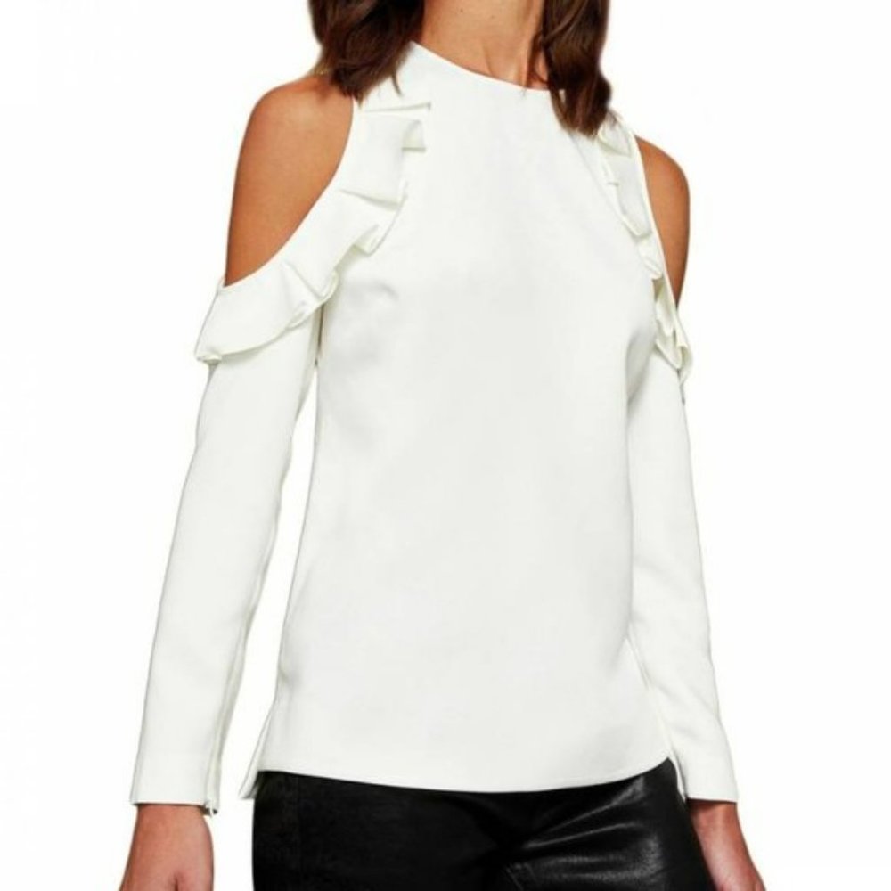 Ted Baker White Cold Shoulder Blouse